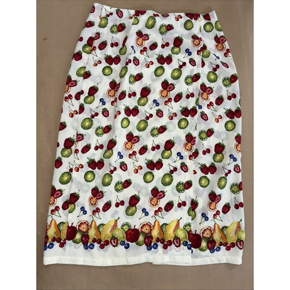 Vintage Sana Women’s Fruit Wrap Skirt Size Large